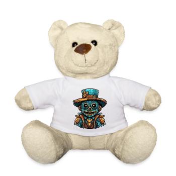 Épouvantail / Ouvrier de la moisson / Champ de maïs / Champ - Nounours - blanc - Devant