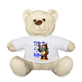 Kita Bär, Kita Geschenk, Kita T-Shirt - Teddy - Weiß - Vorne