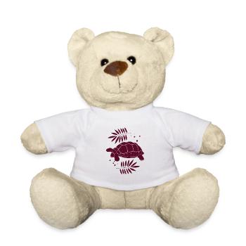Schildkröte / Kriechtier - Reptilie - Teddy - Weiß - Vorne
