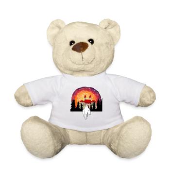 Geister Schloss Mitternacht Geisterstunde Horror - Teddy - Weiß - Vorne