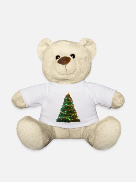 Funkelnde Weihnachtsbaumlichter - Teddy - Weiß