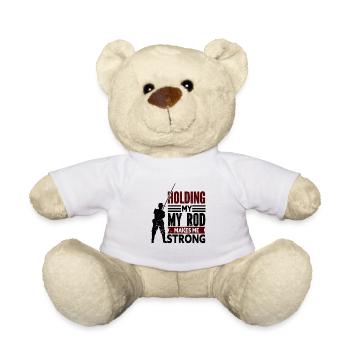 Angler Angelhaken Angelrute Sportfischer - Teddy - Weiß - Vorne