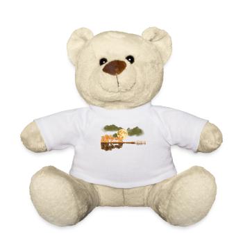 guitar, musician, music band, guitarist, - Teddy Bear - white - Front