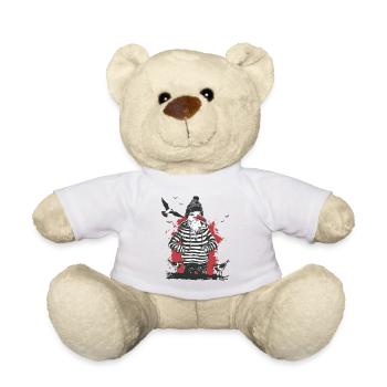 Seagull Sailor Captain Sailor North Sea Baltic Sea Moin - Teddy Bear - white - Front