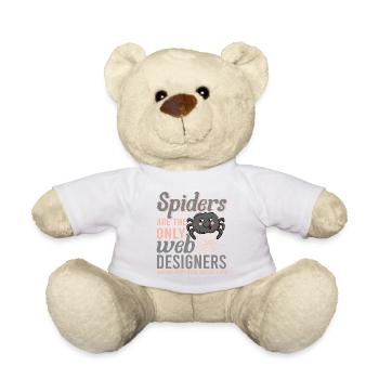 Tarantula Terrarium Amphibian Spider - Teddy Bear - white - Front