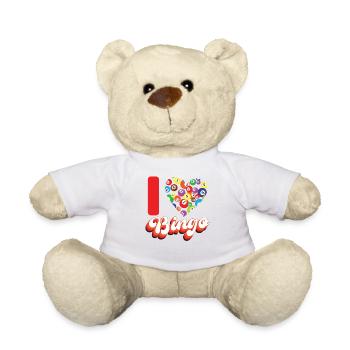 Bingo Player Heart I Love Bingo - Teddy Bear - white - Front