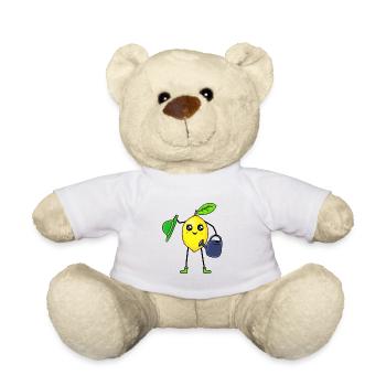 Lemon Fruit Fruit Gardener Watering Can Garden - Teddy Bear - white - Front