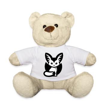 Minimalistischer Wüstenfuchs Kawaii Logo - Teddy - Weiß - Vorne