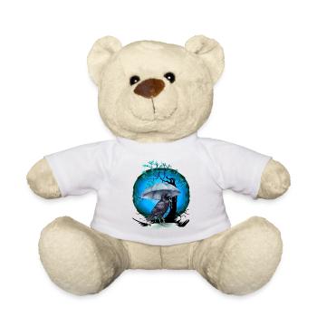 Tree, Cherry Blossom, Bird - Teddy Bear - white - Front
