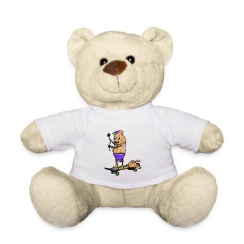 Peanut Skater Dog Teenager Teenager - Teddy Bear - white - Front