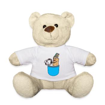 Peanut Hippie Bag Peanuts Funny - Teddy Bear - white - Front