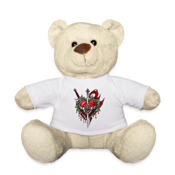 Cœur courageux - Nounours - blanc - Devant