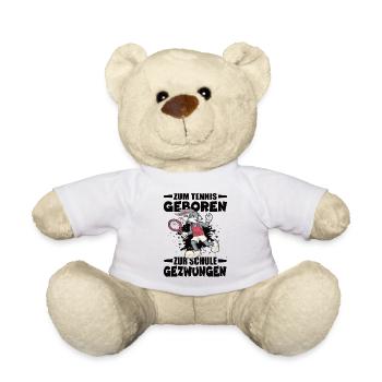 Né pour jouer au tennis, forcé d’aller à l’école - Nounours - blanc - Devant