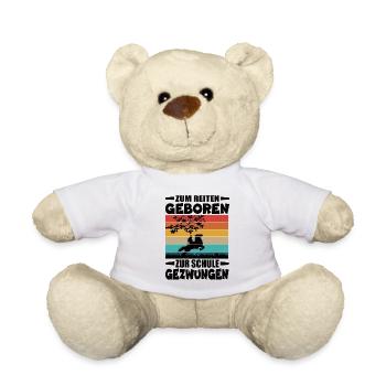Zum Reiten Geboren Zur Schule Gezwungen - Teddy - Weiß - Vorne