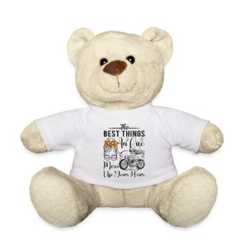 The Best Things In Life Mess Up Your Hair Moto - Nounours - blanc - Devant