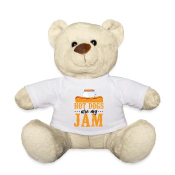 Hot Dog Adult Girl Hot Dogs Are My - Teddy Bear - white - Front