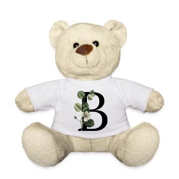 lettre b botanique vert - Nounours - blanc - Devant