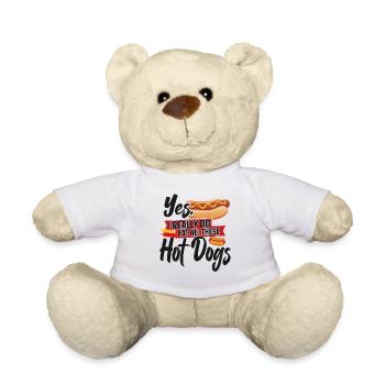 Hot Dog Adult Yes, I Really Do Eat - Teddy Bear - white - Front