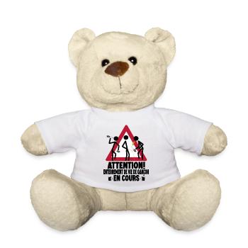 Junggesellenabschied Team Junggesellenabschied Bräutigam Humor - Teddy - Weiß - Vorne