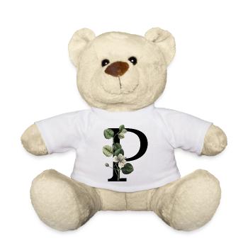 lettre p botanique vert - Nounours - blanc - Devant