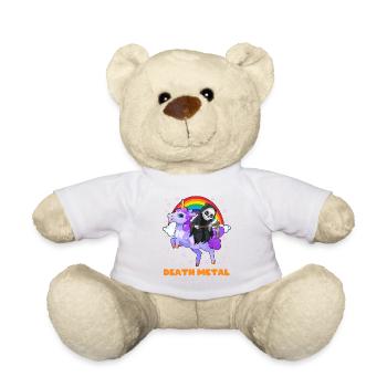 Goth Rock Satan Unicorn Festivals Death Metal - Teddy Bear - white - Front