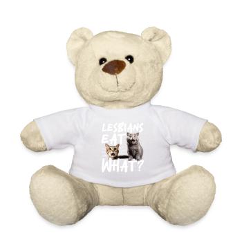 Gender Lesbian Gay Trans Queer Cat Rainbow - Teddy Bear - white - Front