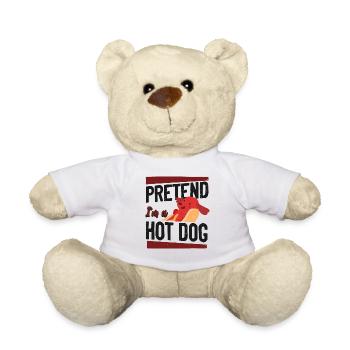 Hot Dog Adulte Faire semblant d’être un Hot - Nounours - blanc - Devant