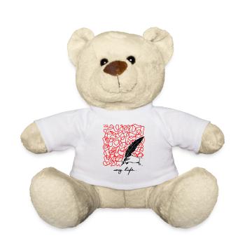 My life is complicated to explain Letter - Teddy - Weiß - Vorne