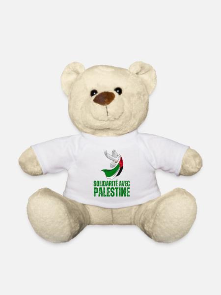 Solidarité avec Gaza Palestine - Nounours - blanc