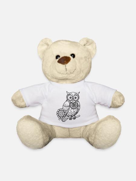 Mechanische Eule - Teddy - Weiß