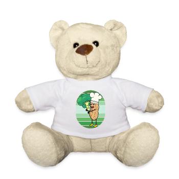 Peanut Broccoli Vegetables Cook Cooks Cook - Teddy Bear - white - Front