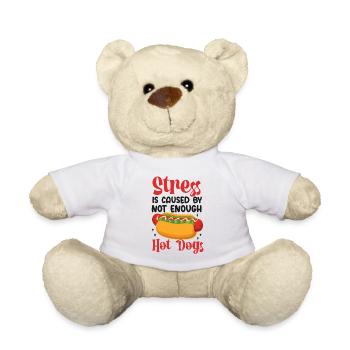 Hot Dog Adult Stress Is Caused By - Teddy Bear - white - Front