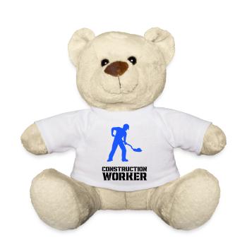 Construction Worker Construction Site Worker - Teddy Bear - white - Front