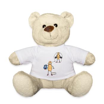 Peanut Morning Grouch Lève-tôt Bodybuilder - Nounours - blanc - Devant