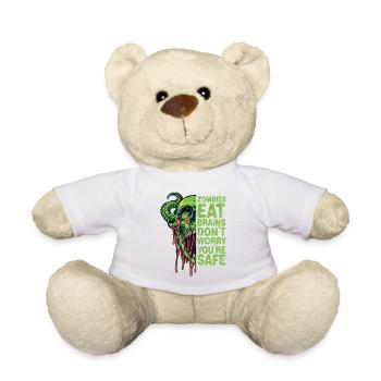 Zombies Fressen Gehirn Keine Sorge Du Bist Sicher - Teddy - Weiß - Vorne