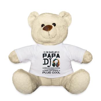 Papa DJ - Cadeau Papa Dj - Nounours - blanc - Devant