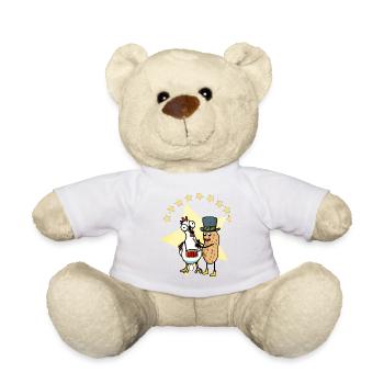 Peanut Chicken Taming Domteur Zirhus Egg Drum - Teddy Bear - white - Front