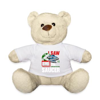 Extraterrestre, OVNI, UAP, Espace, Objet volant spatial - Nounours - blanc - Devant