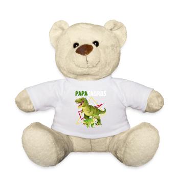 Dad, Papa, Vater, Dino, Dinosaurier für Vatertag - Teddy - Weiß - Vorne