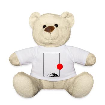 Minimalistischer Sonnenaufgang - Teddy - Weiß - Vorne