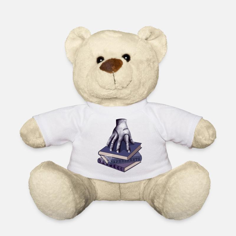 Main de zombie sur une pile de livres - Nounours - blanc