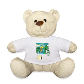 Peanut Camping Boats Nature Lovers Nature Camping - Teddy Bear - white - Front