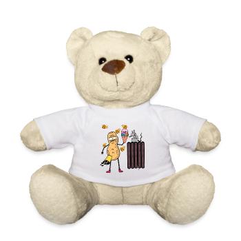 Witzig Erdnuss Eiskreme Eiscreme Bienen Ratte Nuss - Teddy - Weiß - Vorne