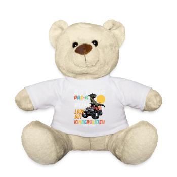 Kindergarten Abschluss Dino Dinosaur T-Rex Spaß - Teddy - Weiß - Vorne