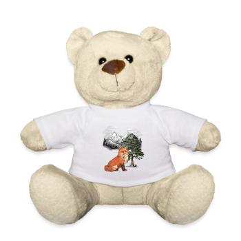 Fuchs Füchse Natur Märchen Wald Natur Baum - Teddy - Weiß - Vorne