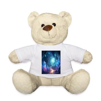 eine Höhle gefüllt mit glühenden Kristallen - Teddy - Weiß - Vorne