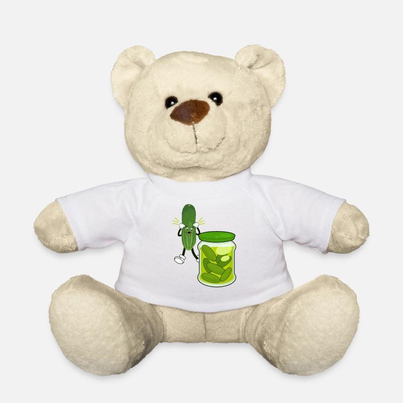 Freche Gurkenglas: Vegetarier, Veganer - Teddy - Weiß