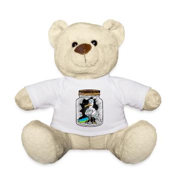 Message dans une bouteille Seagulls Sailors Sailor Greetings - Nounours - blanc - Devant