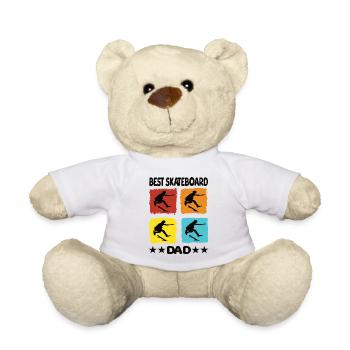Meilleur papa de skateboard - Nounours - blanc - Devant