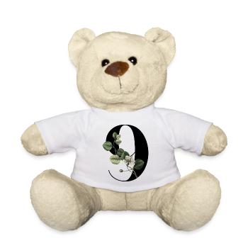 Nummer 9 Blumengrün -9. Blumengeburtstag - Teddy - Weiß - Vorne